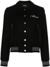 Amiri Bones Wool-blend Bomber Jacket In Black