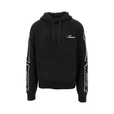 AMIRI 'BONES' KNITTED HOODIE