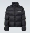 Amiri Mens Black Bones Logo-patch Shell-down Jacket In Black
