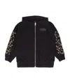 Amiri Bones Print Zip Hoodie In Black