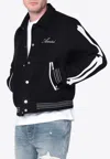 Amiri Bones Snap-button Wool Jacket In Black