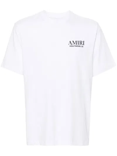 Amiri Bones Stacked Cotton T-shirt In Gray