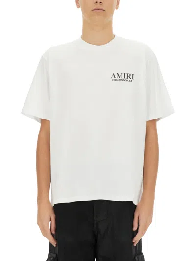 Amiri Bones Stacked Cotton T-shirt In White
