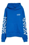 Amiri Bones Stacked Hoodie In Blue