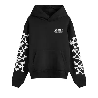 Pre-owned Amiri Bones Stacked Hoodie 'black' | Men's Size Xl