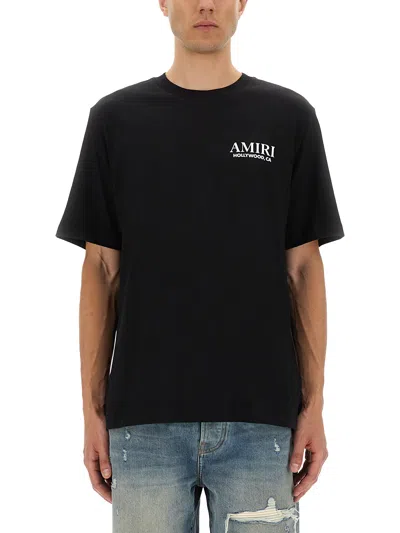 Amiri Tshirt Con Logo In Black