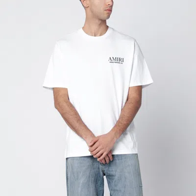 Amiri Bones Stacked White T Shirt In Multi