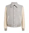 Amiri Contrasting-sleeve Bomber Jacket In Grey