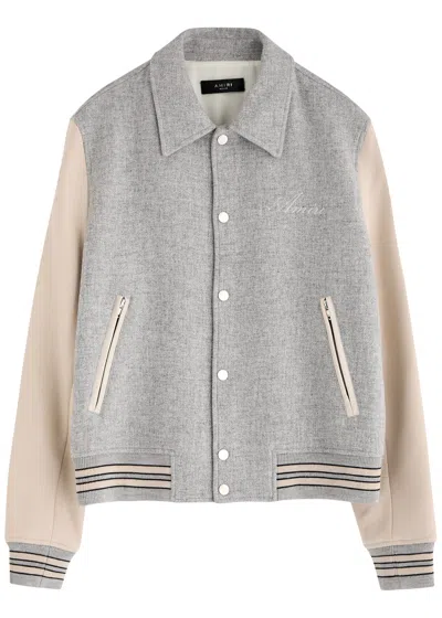 AMIRI AMIRI BONES WOOL-BLEND VARSITY JACKET