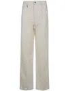 Amiri Boucle Denim Straight Jeans Clothing In White
