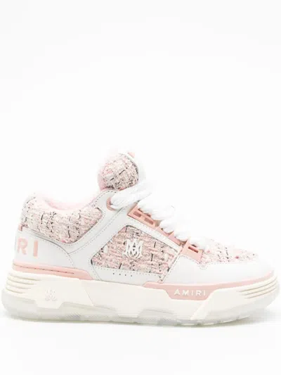 Amiri Tweed-panelled Pumps In Pink