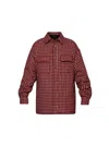 Amiri Boucle Padded Overshirt Deep Red In Burgundy