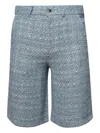 Amiri Boucle Side-pockets Shorts In Blue