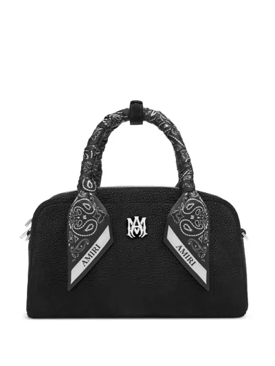 Amiri Bowling Logo-plaque Tote Bag In Black