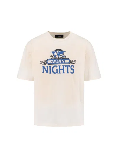 Amiri Boxy-fit Graphic T-shirt With Midnight Message In Neutral
