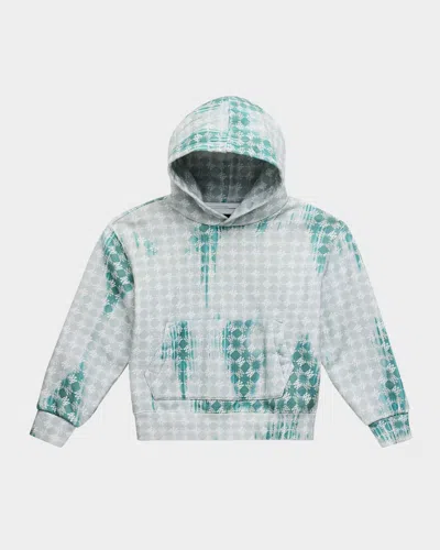 Amiri Boy's 4m Embossed Hoodie In Marine