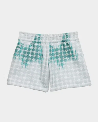 Amiri Boy's 4m Embossed Sweat Shorts In Marine
