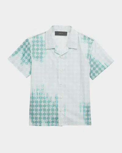 Amiri Boy's 4m Printed Shirt In Marine