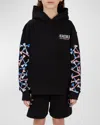 Amiri Kids Black Bandana Bones Stacked Hoodie In Black