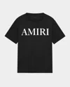 Amiri Boy's Core Contrast Logo-print T-shirt In Black