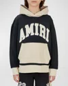 Amiri Boy's Logo-print Collegiate Inspired Hoodie In Black