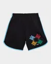 Amiri Kids Ma Quad Scribble Shorts In Black