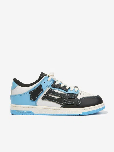 Amiri Babies' Boys Leather Skeltop Low Trainers In Blue