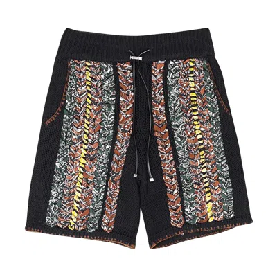Pre-owned Amiri Braided Bandana Shorts 'black'