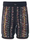 Amiri Braided Bandana Shorts In Black