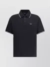 Amiri Tipped Collar Polo Shirt In Black
