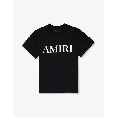 Amiri Boys Black Kids Branded-print Short-sleeved Cotton-jersey T-shirt 4-12 Years