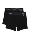 Amiri Two-pack Black Logo Patch Boxer Briefs In Black