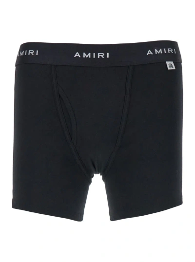 Amiri Black Boxer Briefs With Branded Band In Stretch Cotton Man