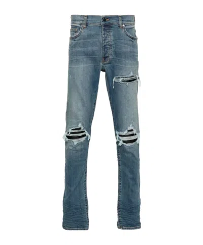 Amiri Broken Copper Design Jeans In Blue