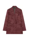 Amiri 플로럴 패턴 더블 브레스티드 블레이저 In Brown