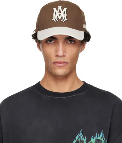 Amiri Brown & Beige Ma Outline Two Tone Cap