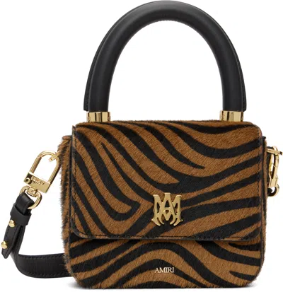 Amiri Brown & Black Micro Ma Zebra Bag In Multi