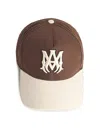 Amiri Ma Logo Embroidered Baseball Cap In Brown