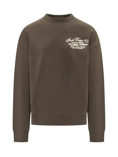 Amiri Brown Crew Neck Sweatshirt