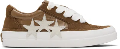 Amiri Brown Croc Debossed Sunset Skate Sneakers