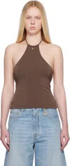 Amiri Brown Halter Top