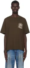 AMIRI BROWN LION OUTLINE T-SHIRT