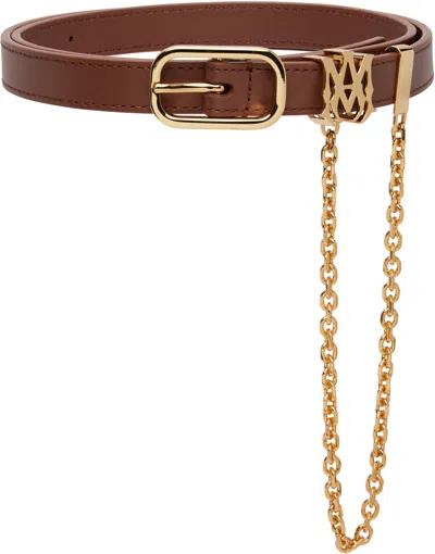 Amiri Brown Ma 2cm Chain Belt