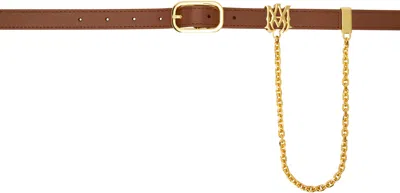 Amiri Brown Ma Chain Belt In Dark Brown