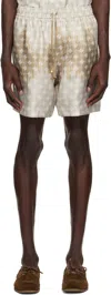 Amiri Monogram Bermuda Shorts In Camel