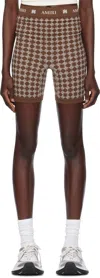 Amiri Ma Quad Seamless Sports Shorts In Brown