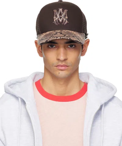 Amiri Brown Ma Snake Trucker Cap