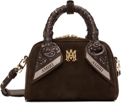 Amiri Brown Calf Leather Bos Taurus Shoulder Bag