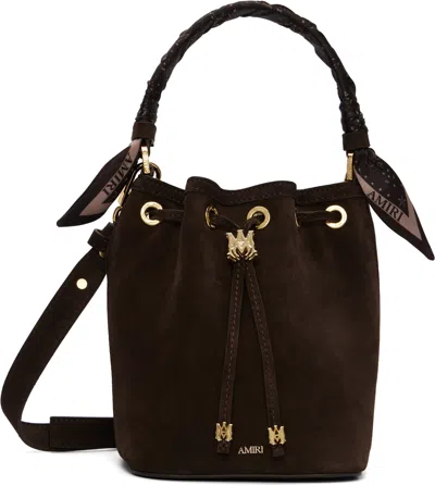Amiri Brown Calf Leather Bos Taurus Shoulder Bag
