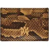 Amiri Brown Python Card Holder In Brown